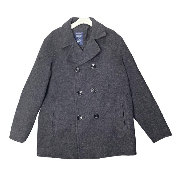 NWT ROUNDTREE & YORKE Mens Coat SZ L Wool Double‎ Breasted Quilted Liner - Picture 1 of 8